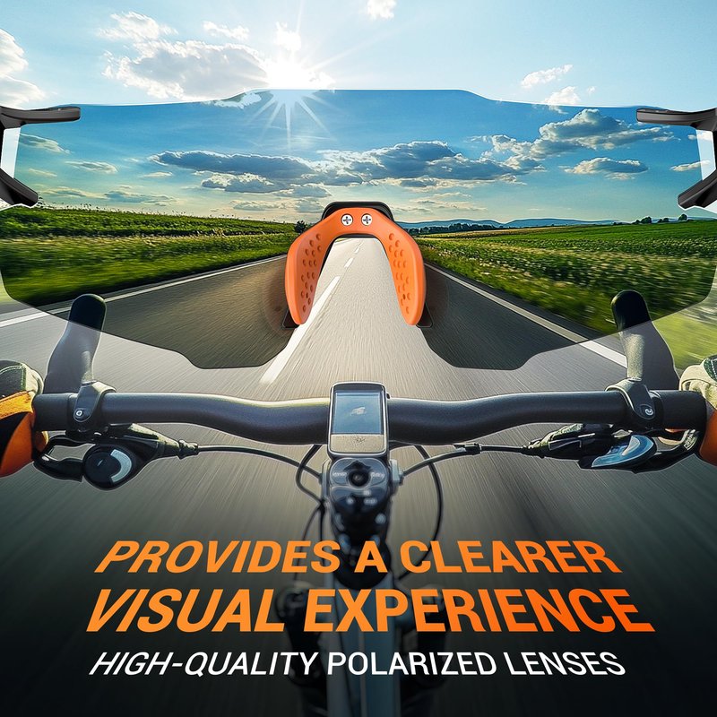 HENMI Polarized Sports Sunglasses for Mens Womens Cycling Bike Glasses,Baseball Running Fishing and Driving UV400 Protection