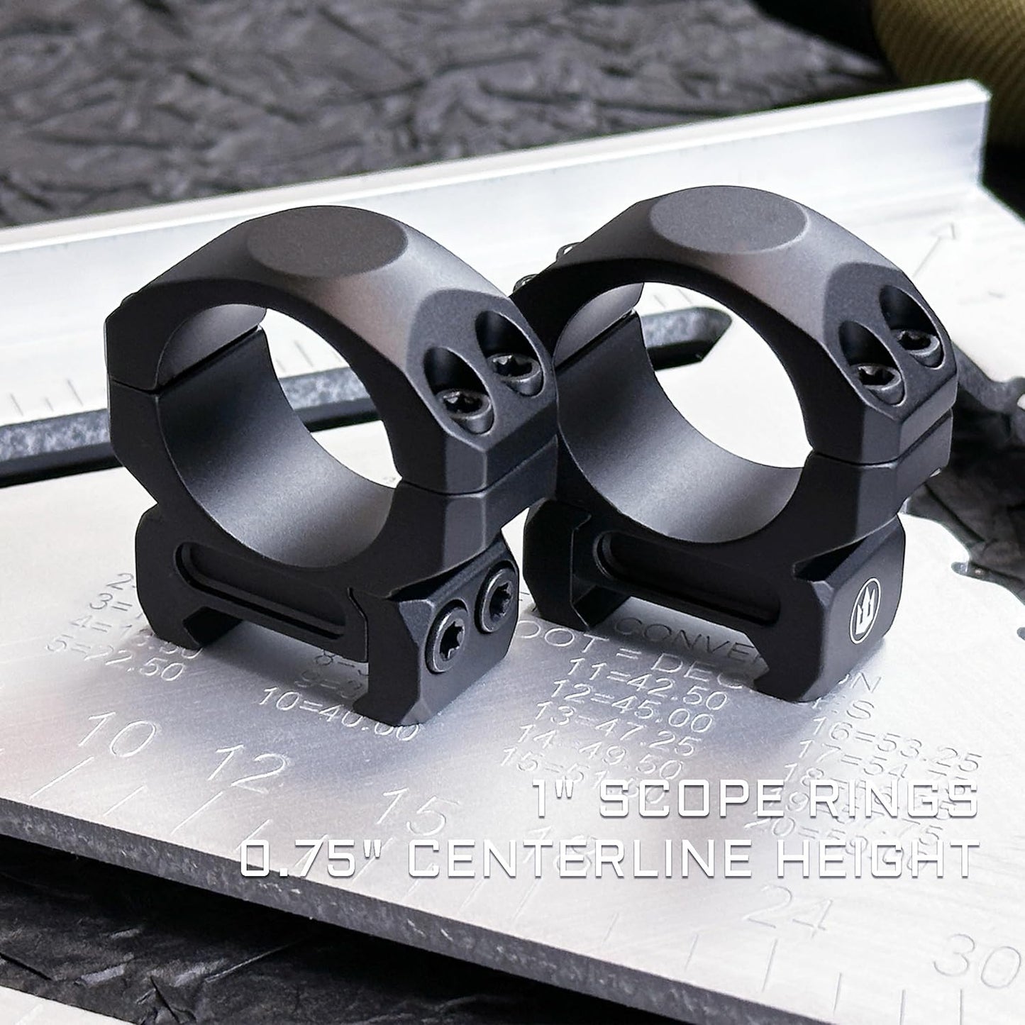 Triton Armada Tactical-Grade Scope Rings - 0.75" Center Height for Precision Shooting