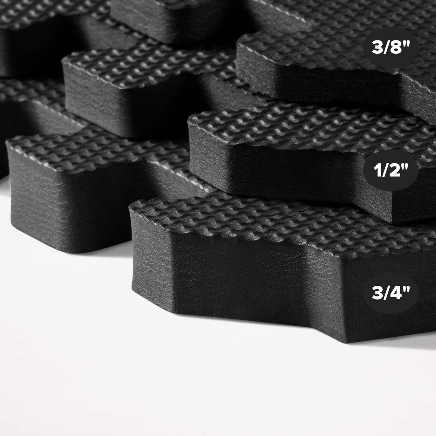 EVA Foam Exercise Floor Mat - 3/8" Thick Interlocking Tiles for Home & Gym | Anti-Fatigue Design