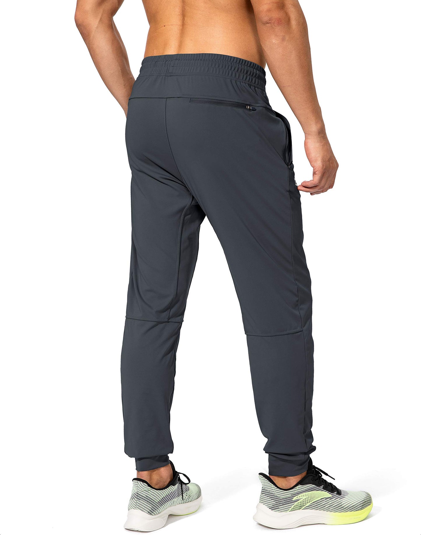 G Gradual Men's Sweatpants with Zipper Pockets Athletic Pants Traning Track Pants Joggers for Men Soccer, Running, Workout(Grey,L)