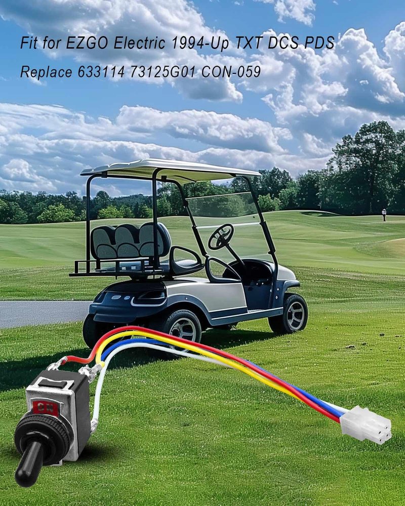 HUQUZN Golf Cart Run/Tow Switch with Connecting Wires Fit for EZGO Electric 1994-Up TXT DCS PDS Replace 633114 73125G01 CON-059, Not Fit for EZGO Gas Golf Cart Models