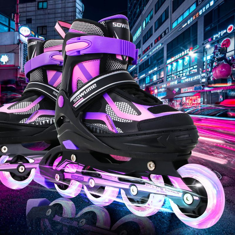 Sowume Adjustable Blades for Roller Girls Boys and Kids, Roller Skates for Blades Adult Women and Men, Female and Male, Inline Skates with All Light Up Wheels, Patines para Mujer and adultos Hombre