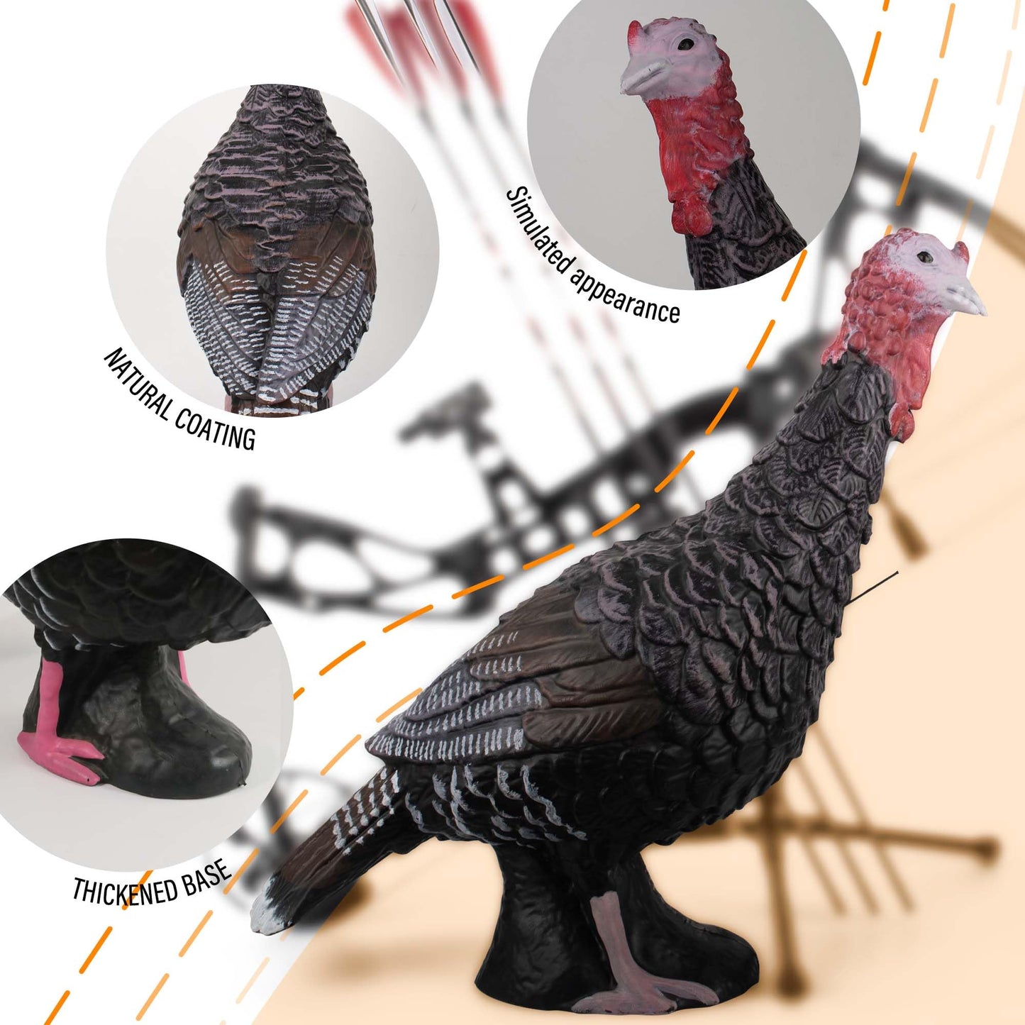 Archery Targets Turkey 3D Shooter for Outdoor Indoor Targeting Practice