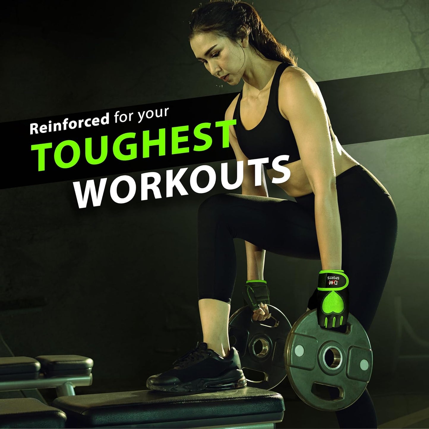 **Workout Gloves for Women - DXM SPORTS Weight Lifting Gloves with Wrist Support | Ideal for Gym, Cycling & Training**