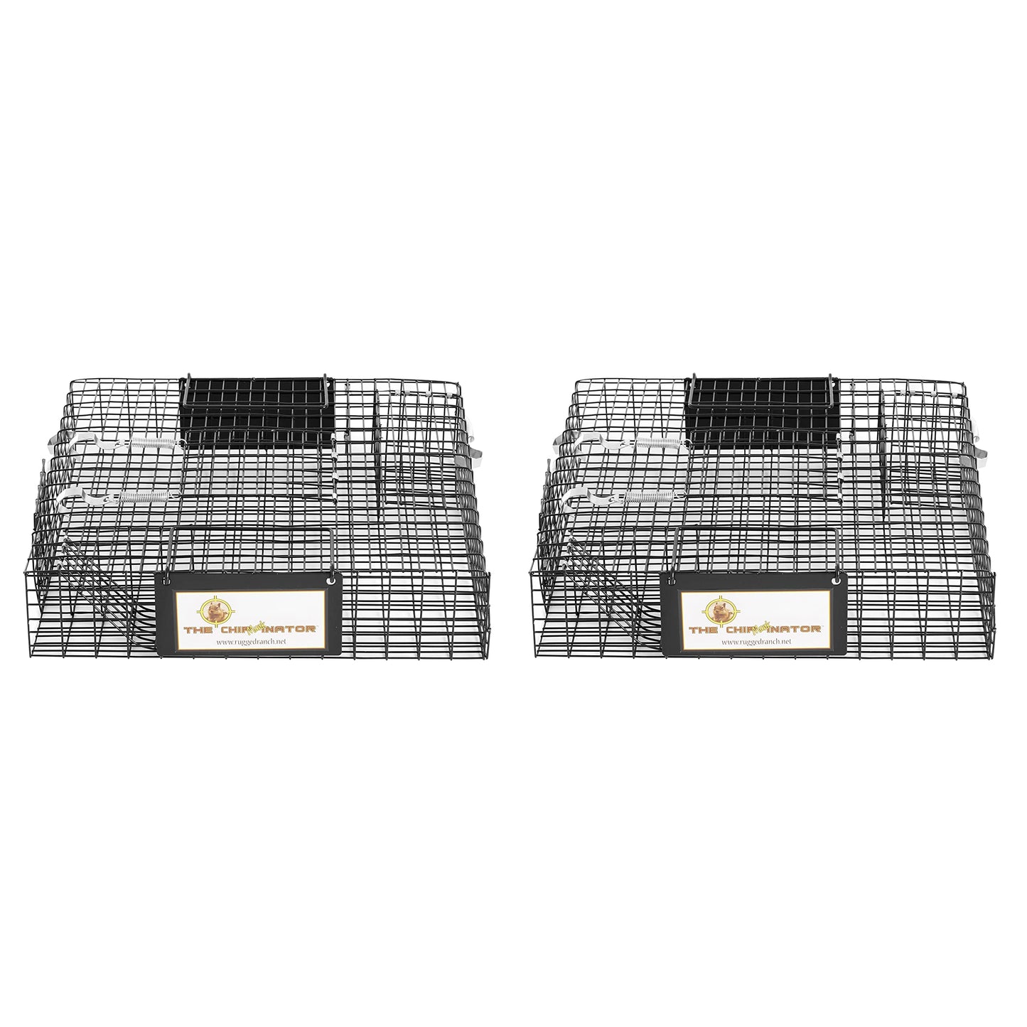 Rugged Ranch 2-Pack Chipmunkinator Multi-Catch Chipmunk Trap, Wire Cage, 14.5"x4"x14.5" Each - Live Catch-and-Release, 2-Door Humane Rodent Control, No-Poison Outdoor Use