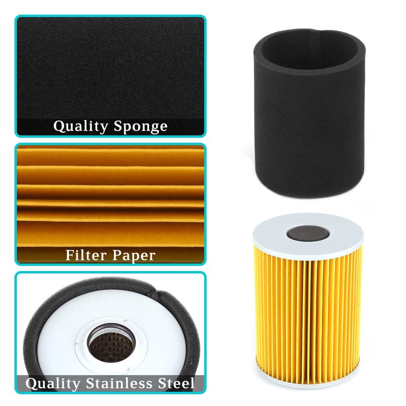 10L0L Tune Up Kit for Yamaha G2 G8 G9 G11 4 Cycle Gas Golf Cart 1985-1994, Replaces J10-14417-00 J38-14450-00, Air Filter Pre-Filter with Spark Plug Fuel Filter