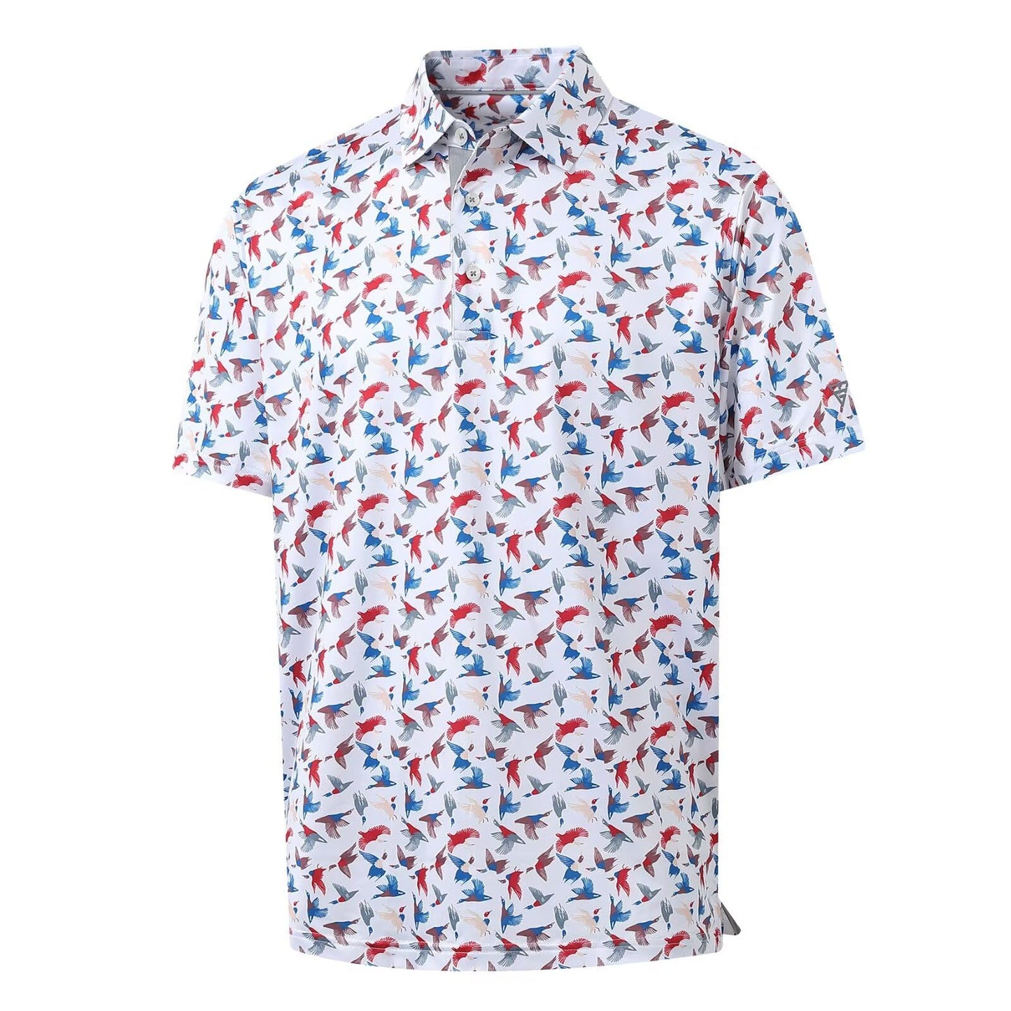 M MAELREG Golf Shirts for Men Dry Fit Print Patterns Performance Moisture Wicking Mens Polo Shirts Short Sleeve