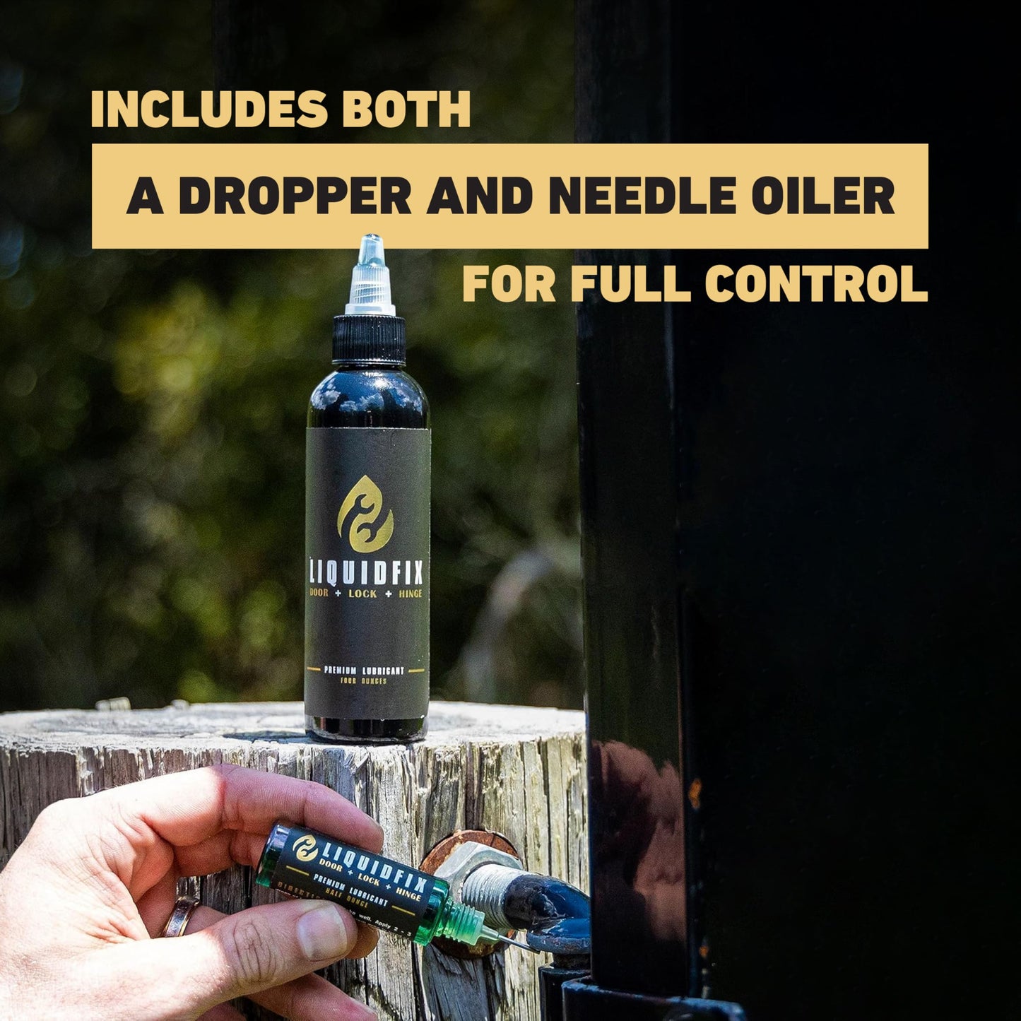 LiquidFix Door, Lock & Hinge Lubricant - 4 oz Dropper + 0.5 Needle Combo