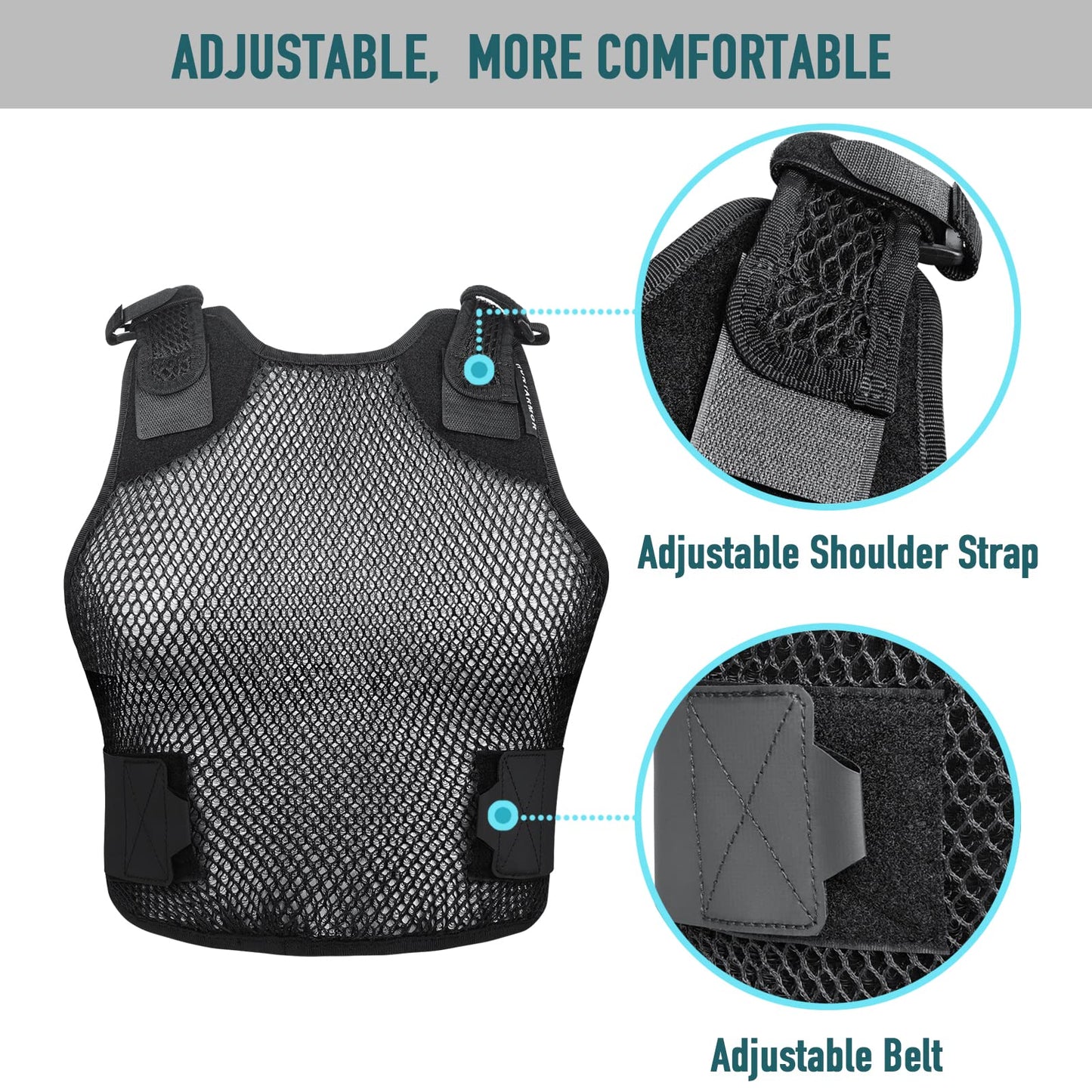 HUNTARMOR Adjustable Lightweight Ventilation Vest: Helps Increase Air Flow Under Tactical Gear Comfort