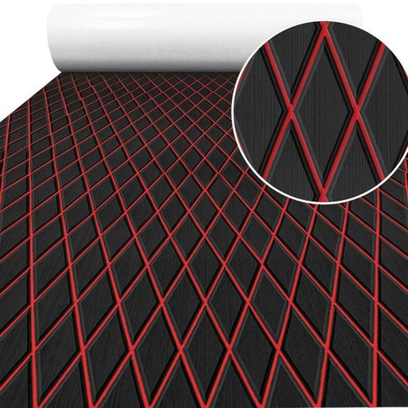 Hzkaicun Boat Flooring EVA Foam Boat Decking 95"x28" Boat Decking Foam Mat Self-Adhesive Non Slip Faux Teak Marine Deck mat Non-Slip Mat for Boat Deck Yacht Jet Ski Fishing Boat Surfboard Kayak RV