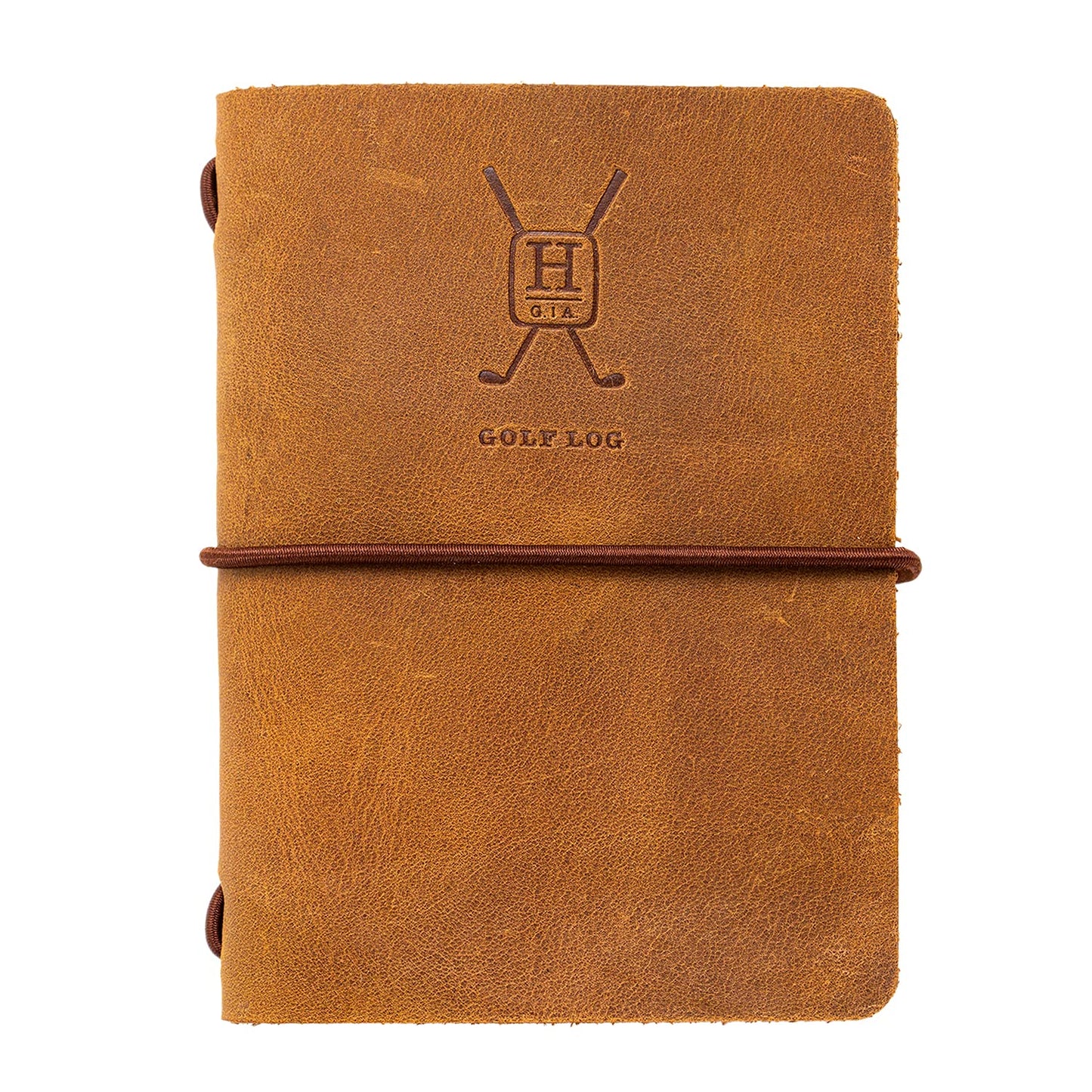 Handy Picks Leather Golf Log Book, Handmade n Refillable, Golf Log n Yardage Book Included, Buckskin
