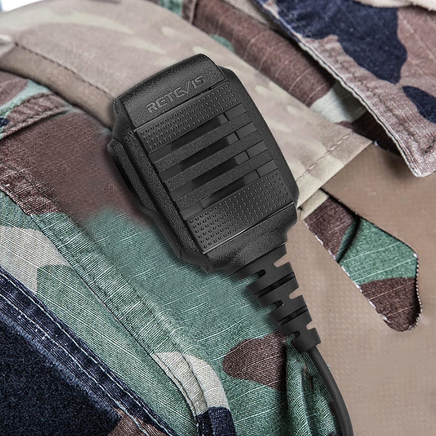Retevis IP54 Waterproof Microphone, Walkie Talkie Speaker Mic,Compatible with Retevis RT21 RT68 H-777 RT22 RT27 H-777S RB45 RB29 RT19 RT15 BAOFENG UV-5R 888S Kenwood Samcom pxton Two Way Radio(4 Pack)