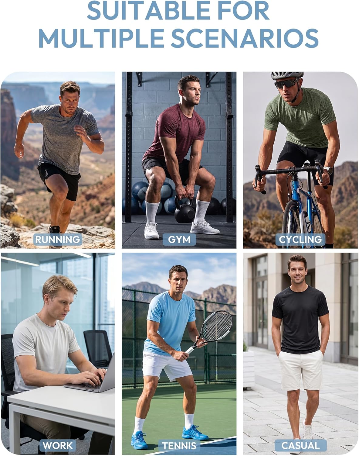 Men's Quick Dry Workout Shirt - Short Sleeve Athletic T-Shirt for Gym | Moisture-Wicking Fabric