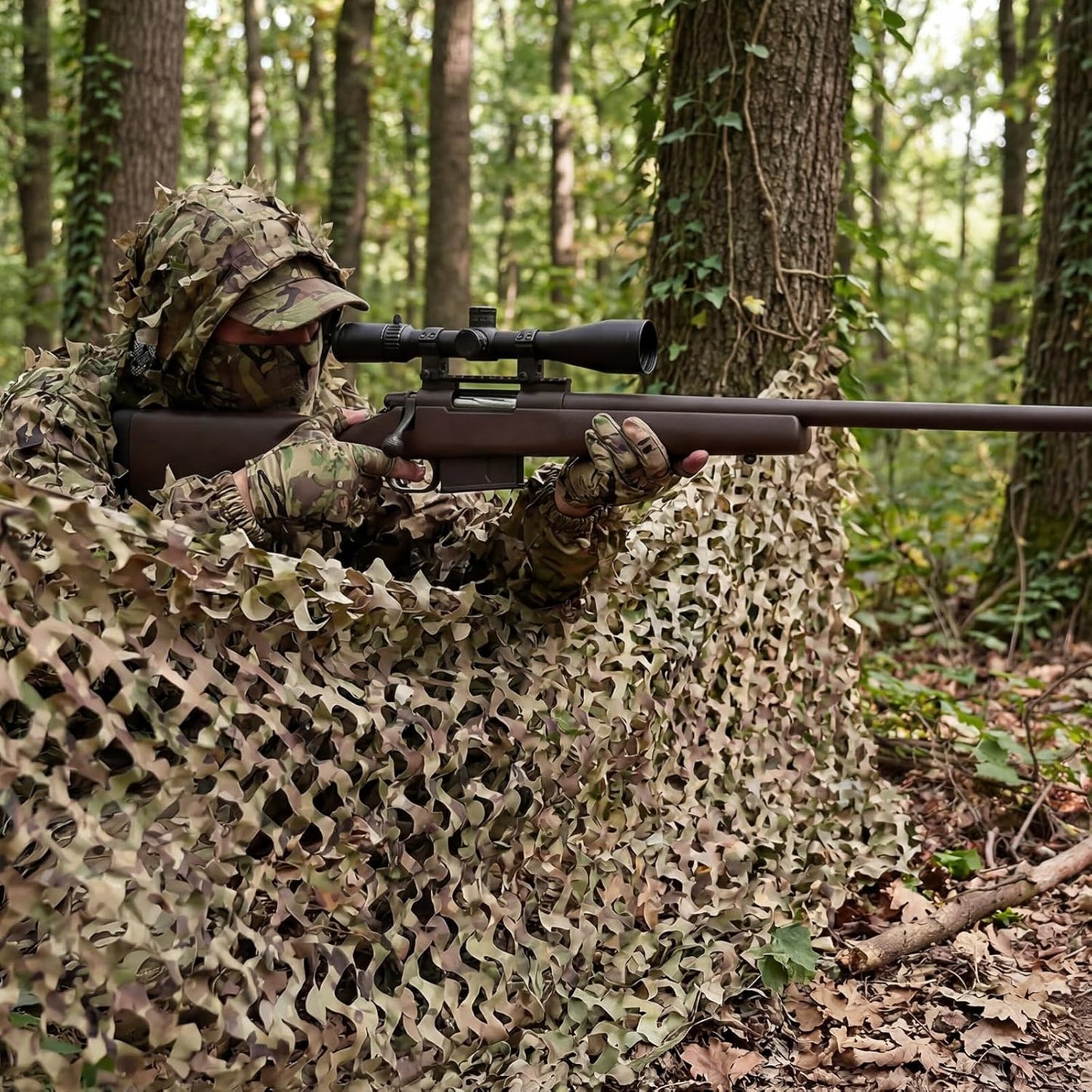 Camo Netting for Hunting | Bulk Roll Military Sunshade - Durable, Versatile Design