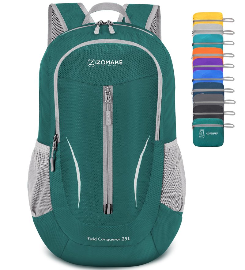 ZOMAKE Ultra Lightweight Packable Backpack 25L, Foldable Hiking Backpacks Water Resistant Small Folding Daypack for Travel(Army Green-NEW)