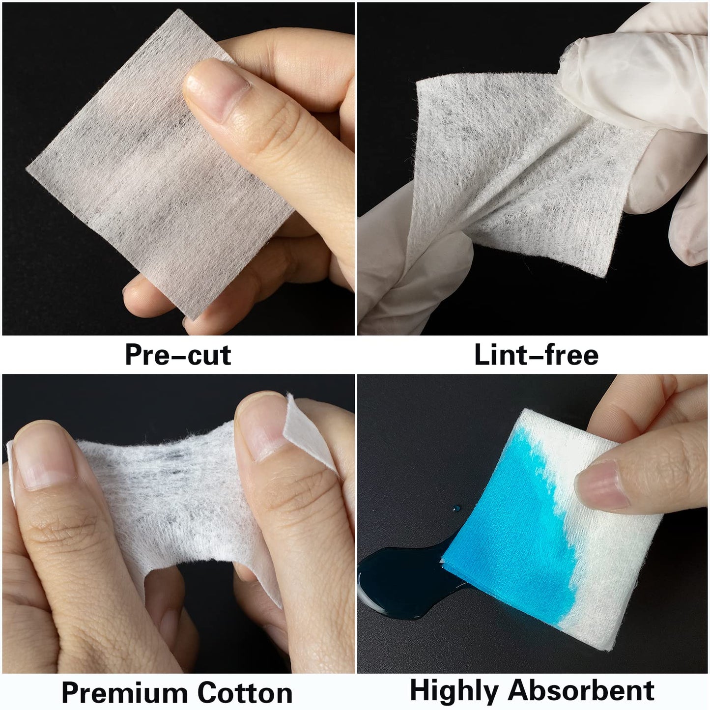 1800 PCS Gun Cleaning Patches - Highly Absorbent, Lint Free Gun Patches, 2"x2" Cleaning Cloths Fit for Most Caliber .30 Cal/ 9mm