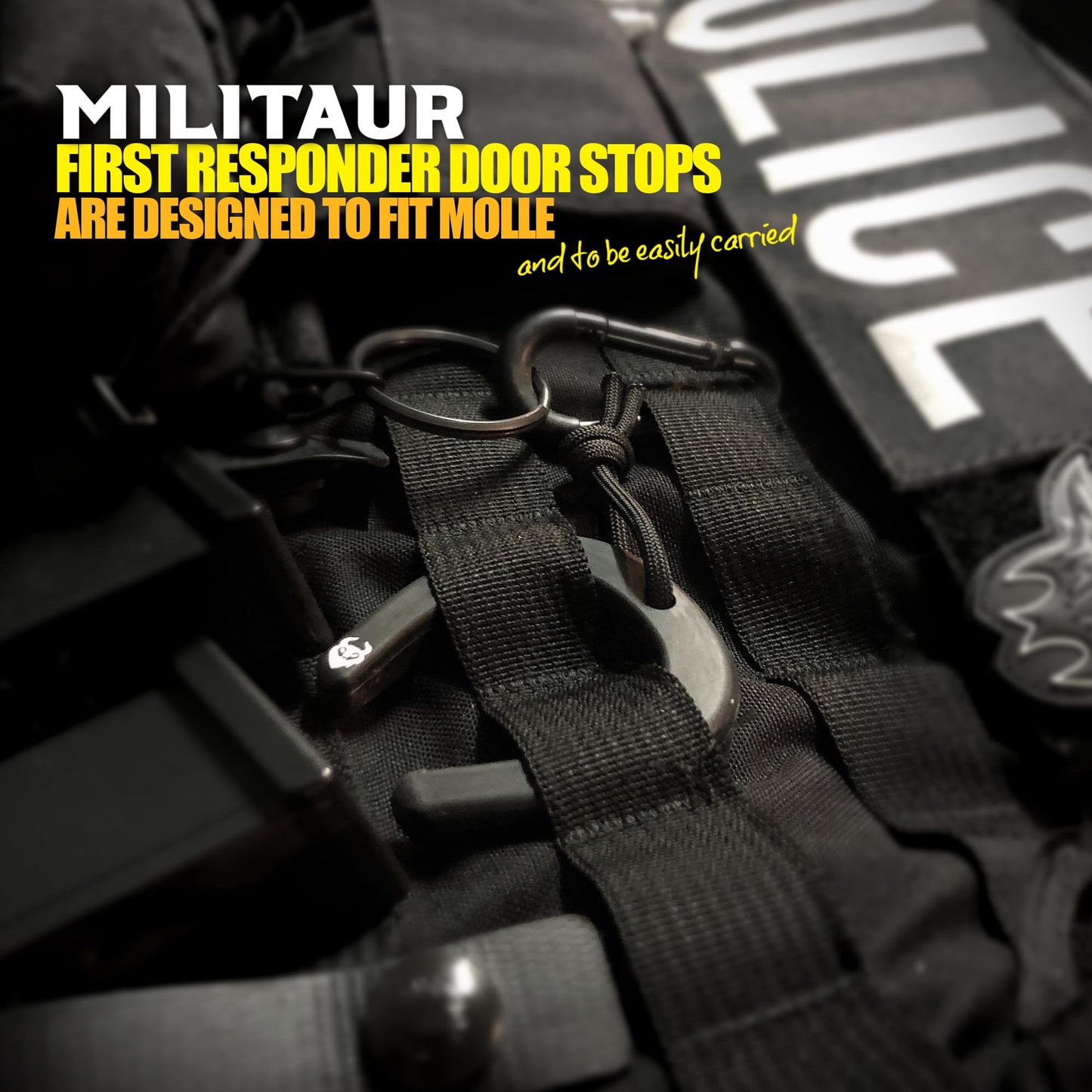 Militaur First Responder Door Stop Black (3 Pack) – Molle Compatible