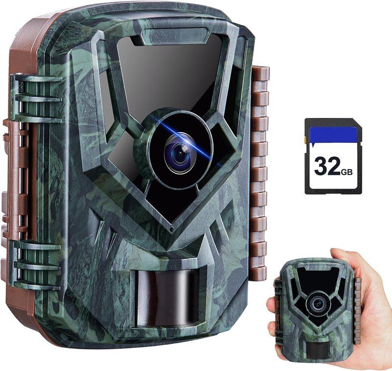 36MP Mini Game Camera - 2.7K Night Vision Waterproof Wildlife Camera | 130° Wide-Angle, 0.1s Trigger Time