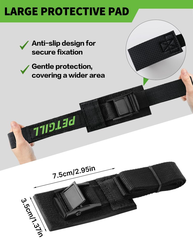EBike Rack Straps, 4 Pieces, 39 in (1 m) Length, 0.8 mm Width, 440 lbs (200 kg) Load Capacity, Clamp Lock Lashing Straps for All Bike Racks, Roof Racks & Kayaks(Packaging May Vary)