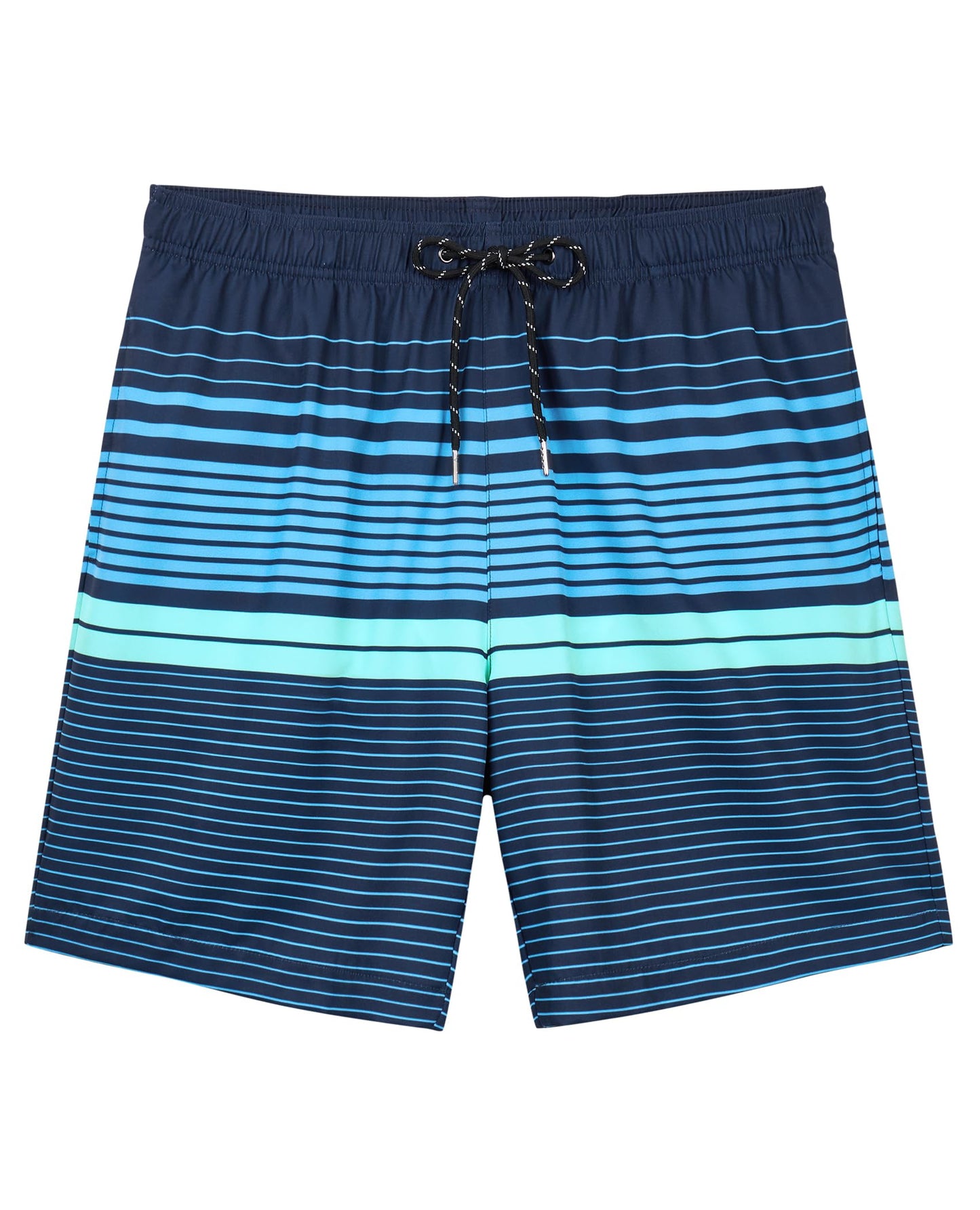 Gleeease Mens Swim Trunks 7 Inch Mens Bathing Suit with Mesh Liner 7 Inch Stretch Quick Dry Lined Pockets Drawstring Funny Beach Swimming Pool Surf Holiday Striped Large Swim Trunks