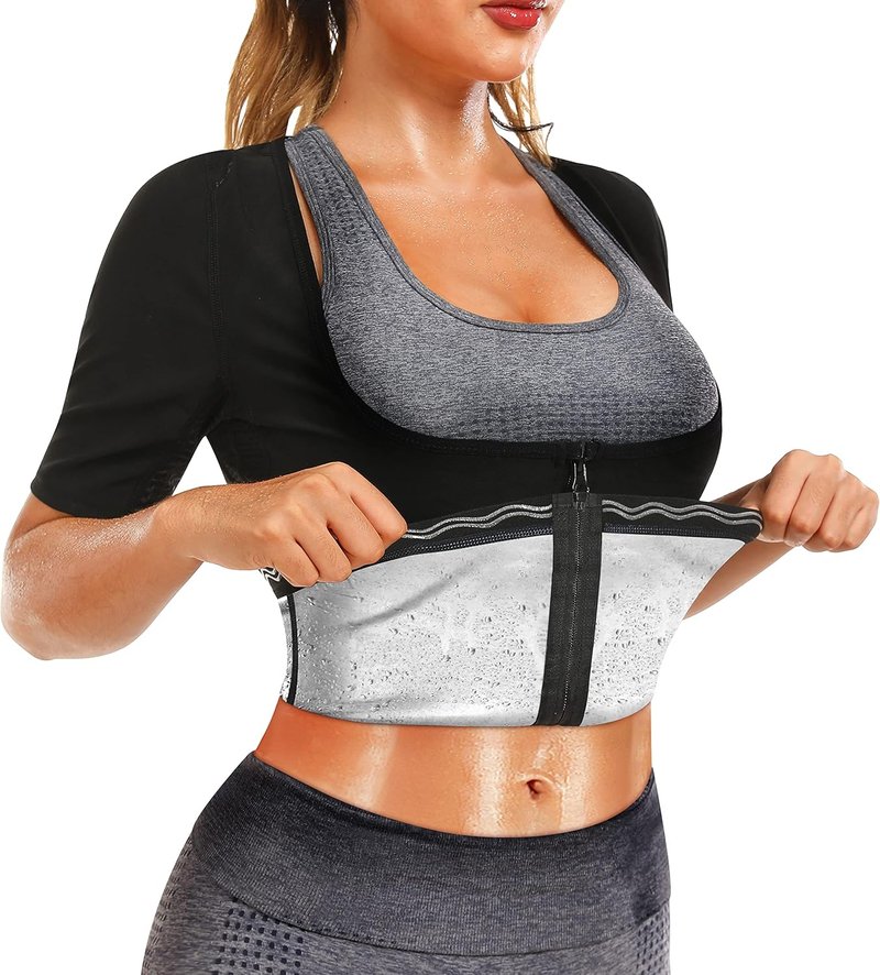 Women's Sauna Shirt - Weight Loss Sweat Vest & Waist Trainer | Zippered Body Shaper