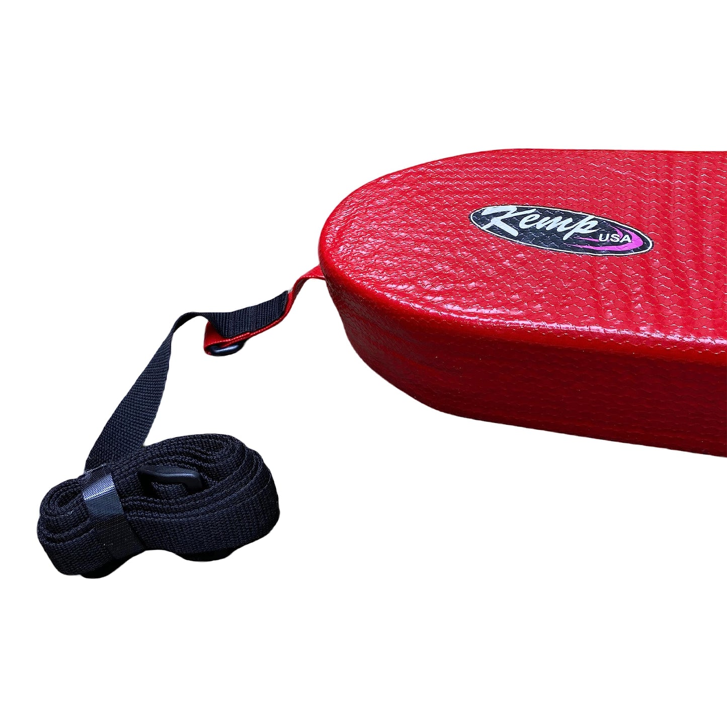 Kemp USA 53" Grip It Rescue Tube with Mesh Ergonomic Cutaway Design, Durable Nylon Casing, Adjustable Strap and Tow Line, High Visibility Red Lifeguard Float for Pool Beach Lake Waterpark Safety