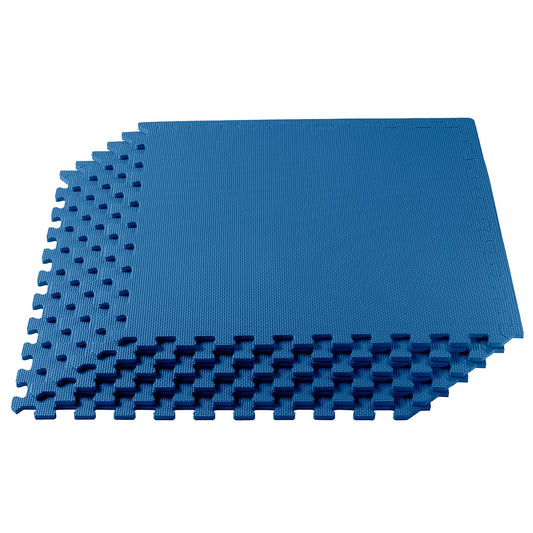 We Sell Mats 1/2 Inch Thickness Multipurpose EVA Foam Floor Tiles, Interlocking Floor Mat for Indoor Gym and Home Use, 24 in x 24 in, Blue, 16 Square Feet (4 Tiles)