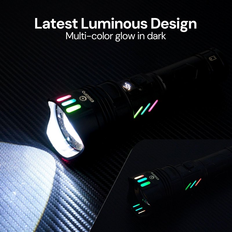 Super Bright Flashlight 100000 High Lumens Rechargeable,Powerful Long Distance 3280ft Strong LED Flash Lights,Long Lasting 10H LCD Digital USB Discharging Function,Focus & Brightness Adjustable