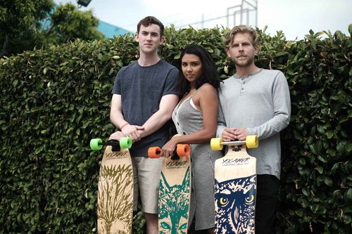 Yocaher Spirit Wolf Longboard Complete Skateboard Cruiser - Available in All Shapes (Kicktail)