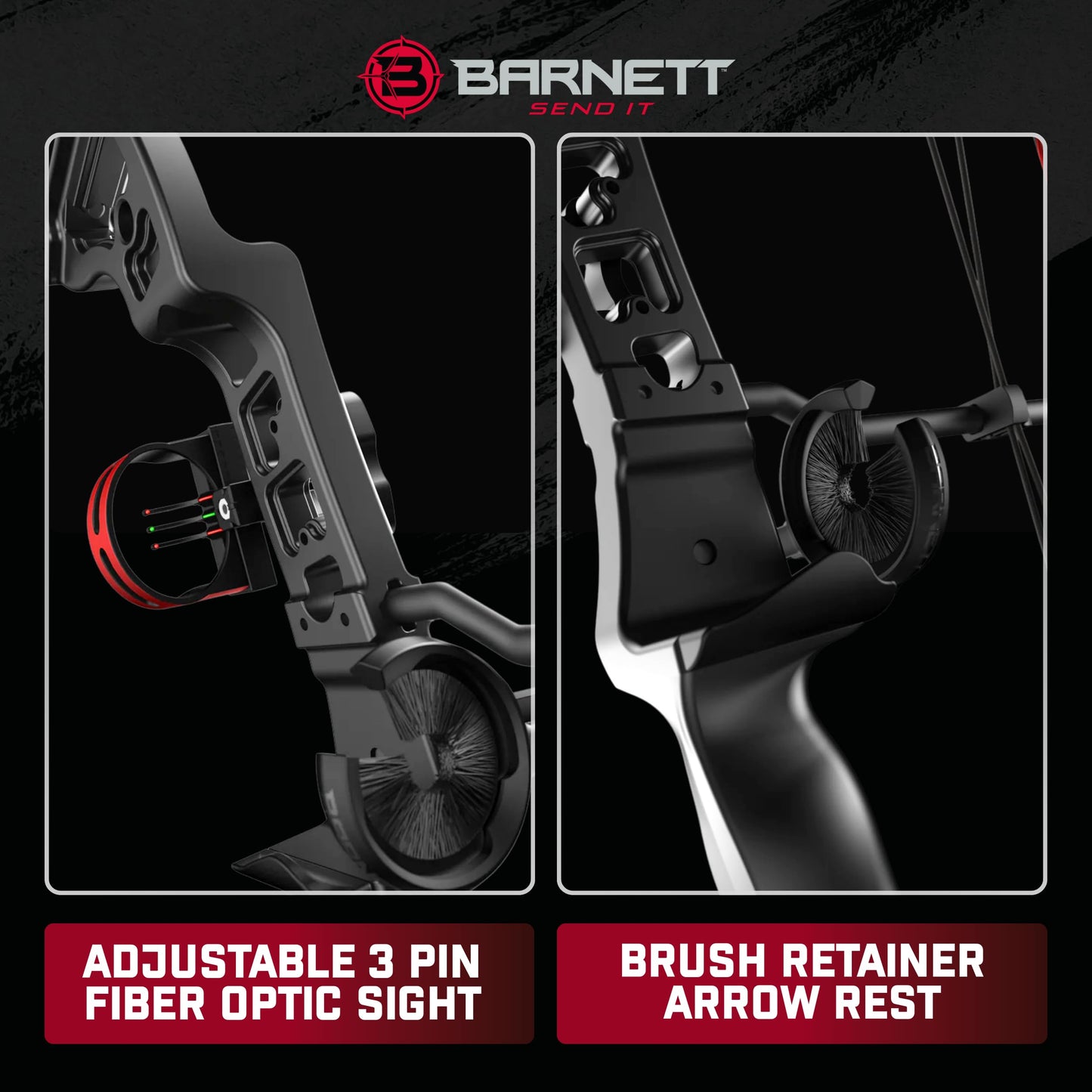 Barnett Vortex Lite G3 Youth Bow - 22-25in Draw Length, 18-29lb Hunting Compound Bow, Adjustable 60-70% Let Off, 3 Pin Fiber Optic Sight, Brush Retainer Rest, Fast Action Quiver, D Loop Installed