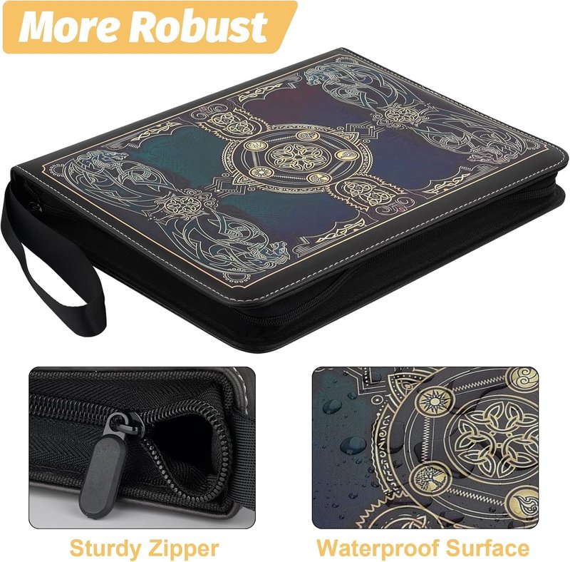 Premium Card Binder for MTG & Trading Cards - 720 Double-Sided Pocket Collector Album | Black Purple