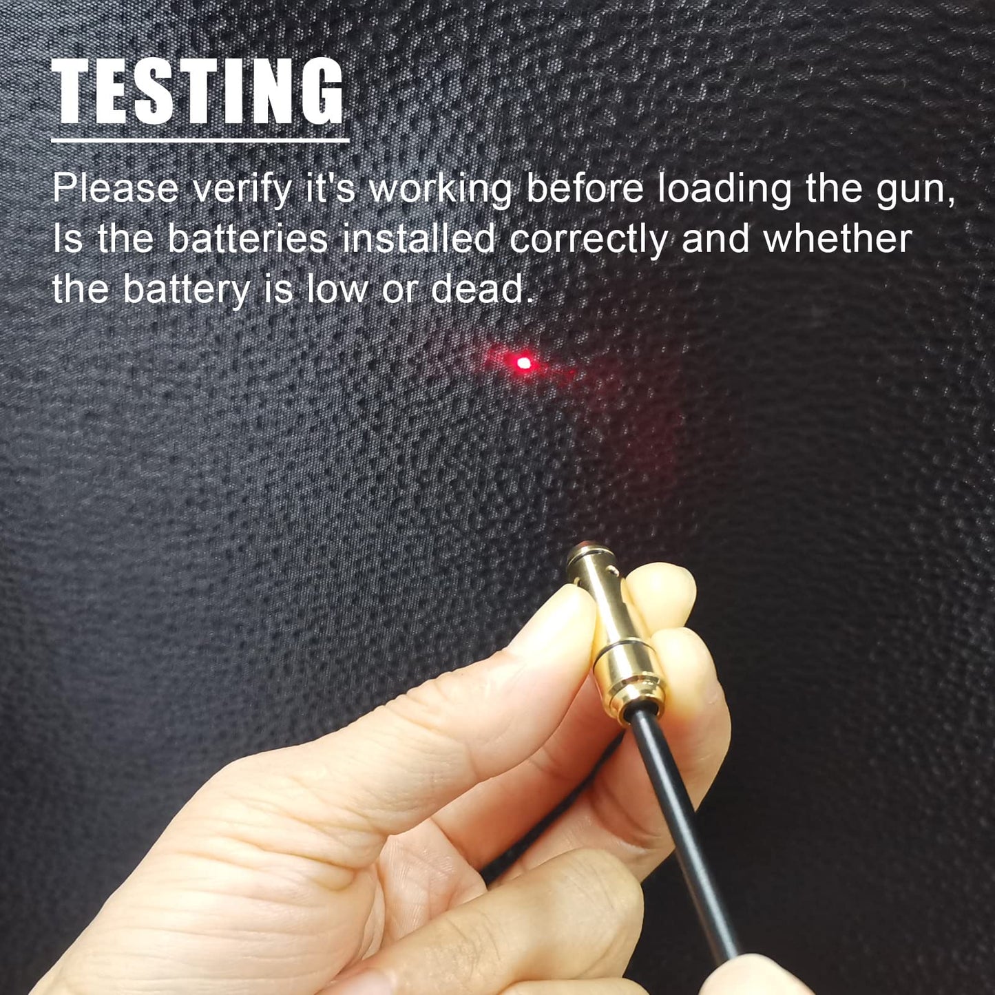 Angeebin Laser Training Cartridge for 45ACP,40S&W,380ACP,9MM Suitable for Dry Fire Training and Boresighting Sight, Red Laser Bullet with Spare Accessories (40s&w)