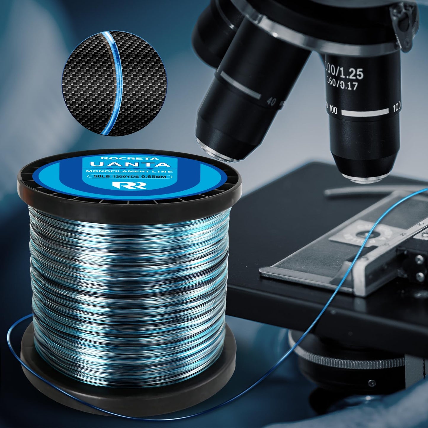 ROCRETA UANTA Monofilament Fishing Line - Superior Strength - Mono Fishing Line 3-100LB,Ultimate Fishing Line Leader Materials - 2025 New Fishing Line Unique Camo Design