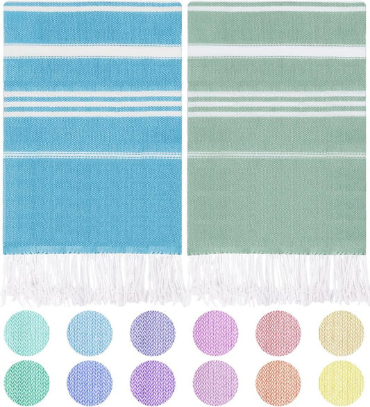 Turkish Beach Towel - Lightweight Quick Dry Absorbent Cotton | Extra Large Sand-Free Bath & Pool Accessory