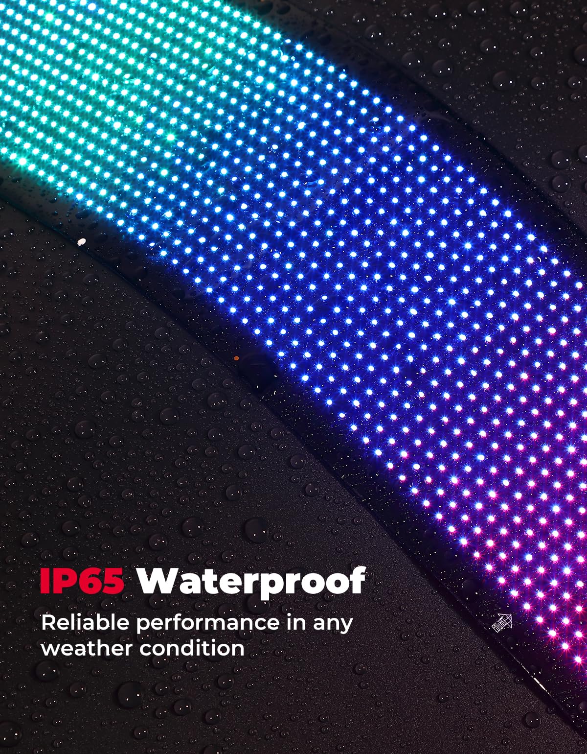 KEMIMOTO Flexible LED Digital Display Screen, Programmable Eye Light for Car Windshield with Remote & App Control, Portable LED Sign for Golf Carts, Festivals, Bars, Home Decorations, Sports Events