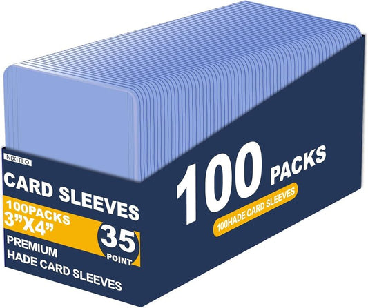 Hard Card Sleeves - Premium Toploaders for Baseball & Football | 100 Pack for Ultimate Protection