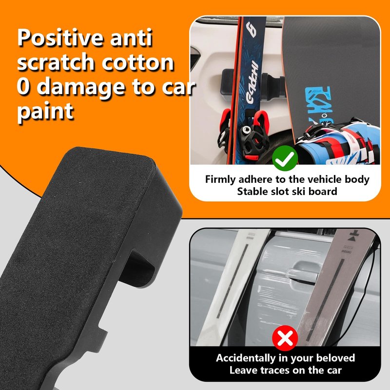 MIPON 2pcs Magnetic Ski Snowboard Vehicle Mountr & Fishing Rod Holde for Car Truck Bed Boat Wall Garage Door,Protection You Vehicle Paint