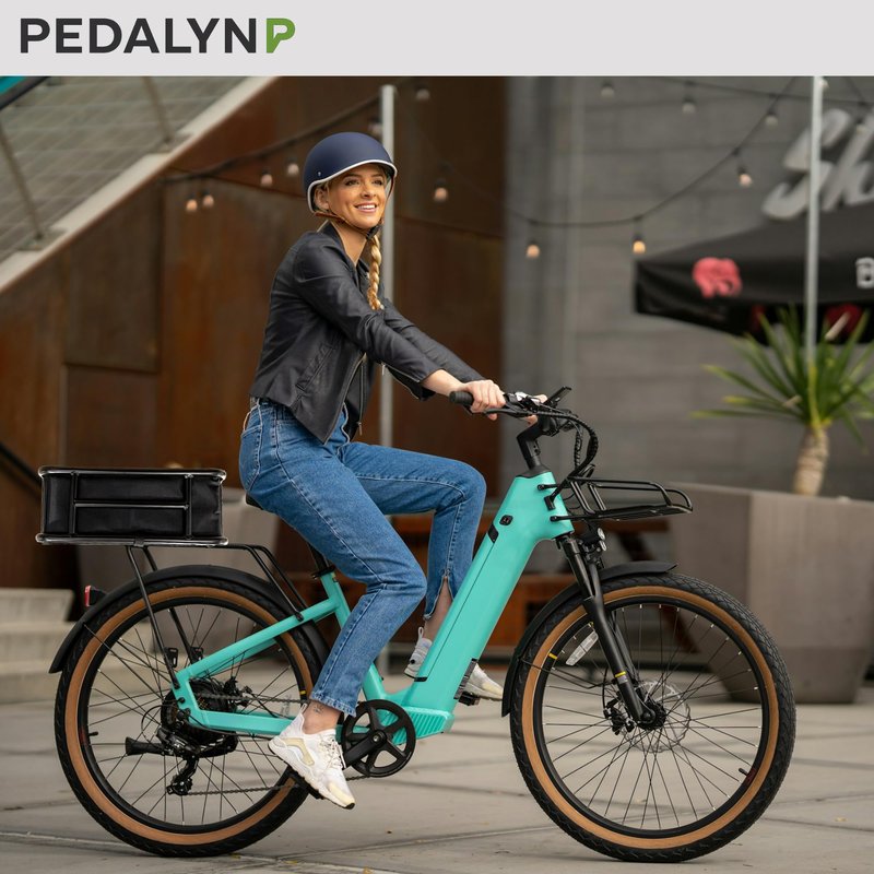 Pedalyn Rear Cargo Rack for E-Bikes – Universal Bicycle Rack with Cargo Net, Rain Cover, and Tool-Free Mounting