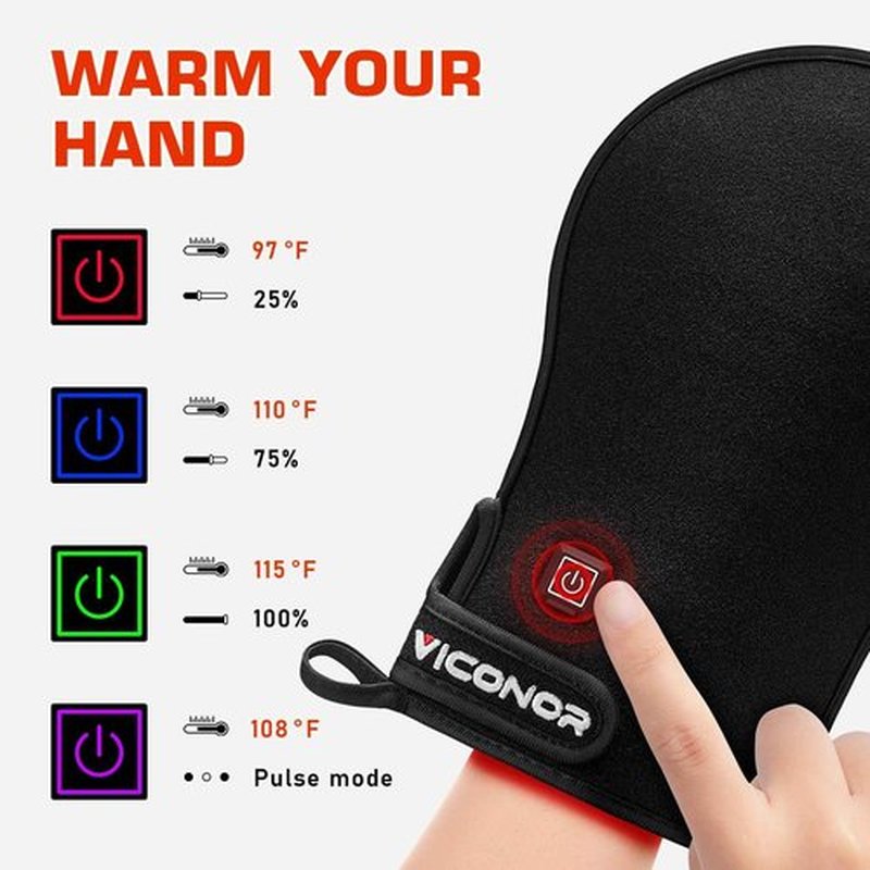 Red Light Therapy Device for Hands, Infrared-Light-Therapy-Gloves Finger Wrist, Led Near Infrared Light Skin Care, Carpal Tunnel(Pack of 1)