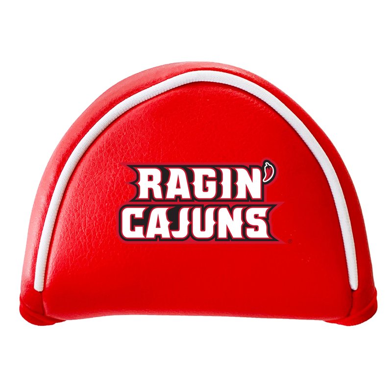 Team Golf NCAA Louisiana - Lafayette Putter Cover - Printed, Fits Most Mallet Putters, Secures with Velcro Closure