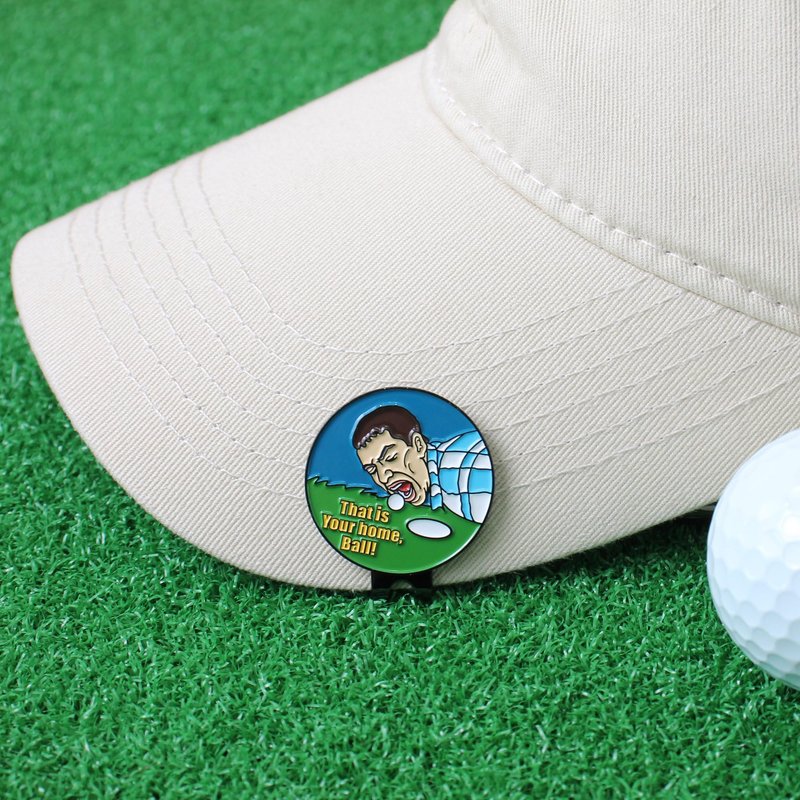 SOWPOPY Funny Golf Ball Marker Golf Gifts for Men, Magnetic Ball Markers Golf Hat Clip Cool Golf Accessories for Golfers, (8 Markers & 2 Hat Clips)