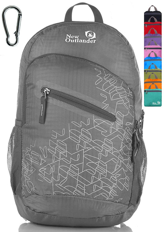 Outlander Packable Handy Lightweight Travel Hiking Backpack Daypack, Grey