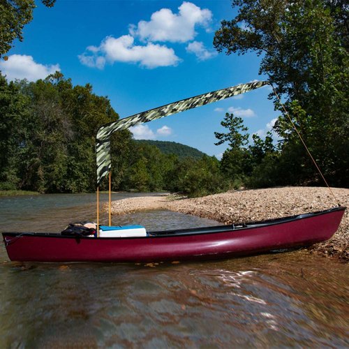 Kayak Sun Shade Canopy, Waterproof Single Person Sun Shade Portable Foldable Kayak Umbrella Canoe Awning Sun Shade Canopy for Kayak Outdoor Boat Canoe Fishing (Camouflage)
