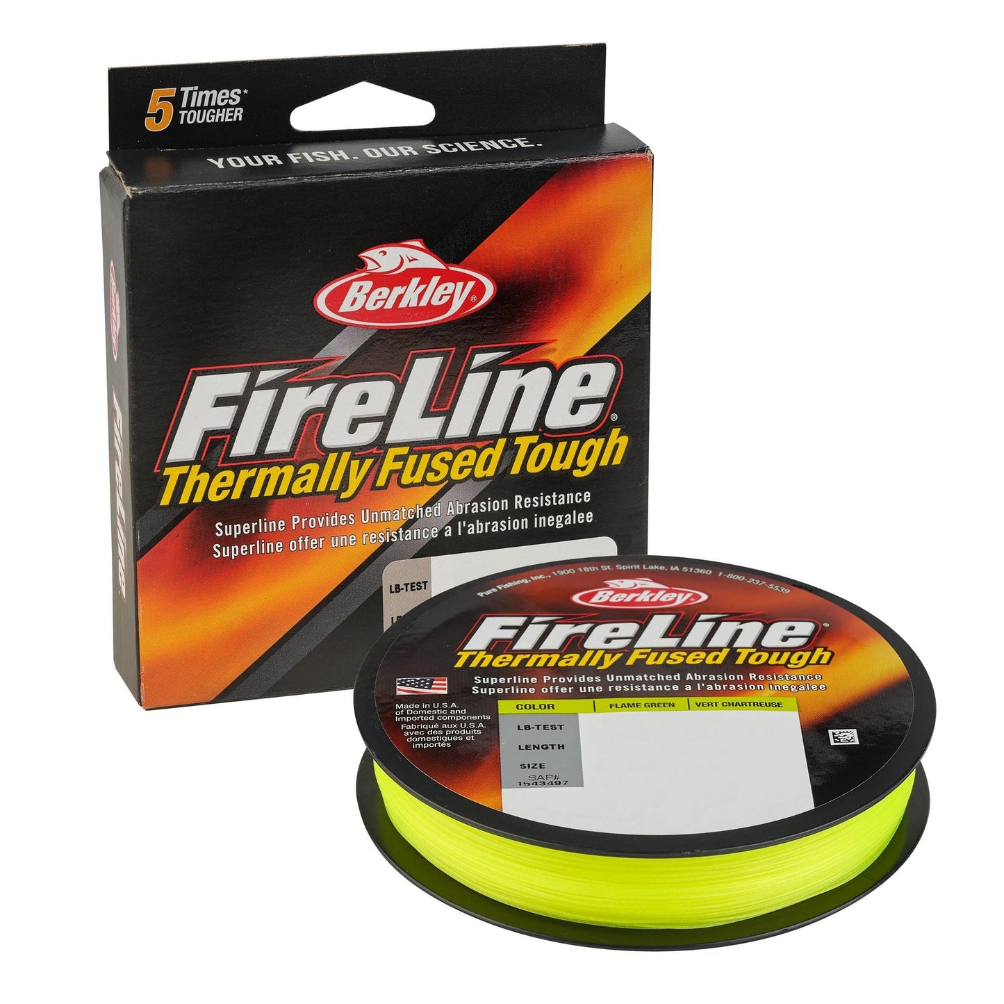 Berkley FireLine® Superline, Smoke, 17lb | 7.7kg, 125yd | 114m Fishing Line, Suitable for Freshwater Environments