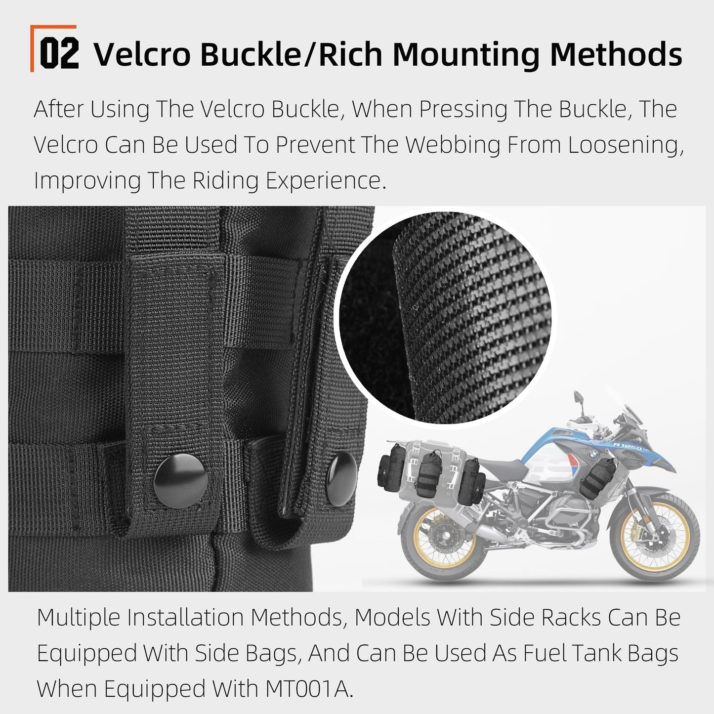Rhinowalk Motorcycle Water Bottle Holder Bag Tactical Pouch with Drawstring Molle Insulated Bottle Bag Cool Powersports