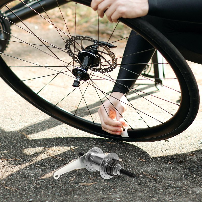 Yardwe 36H Inverted Brake Drum Rear Hub Steel Cycling Wheel Hub for Fixed Gear and Mountain Bikes 7.08X5.51X2.75 Inch Bicycle Rear Brake Kit