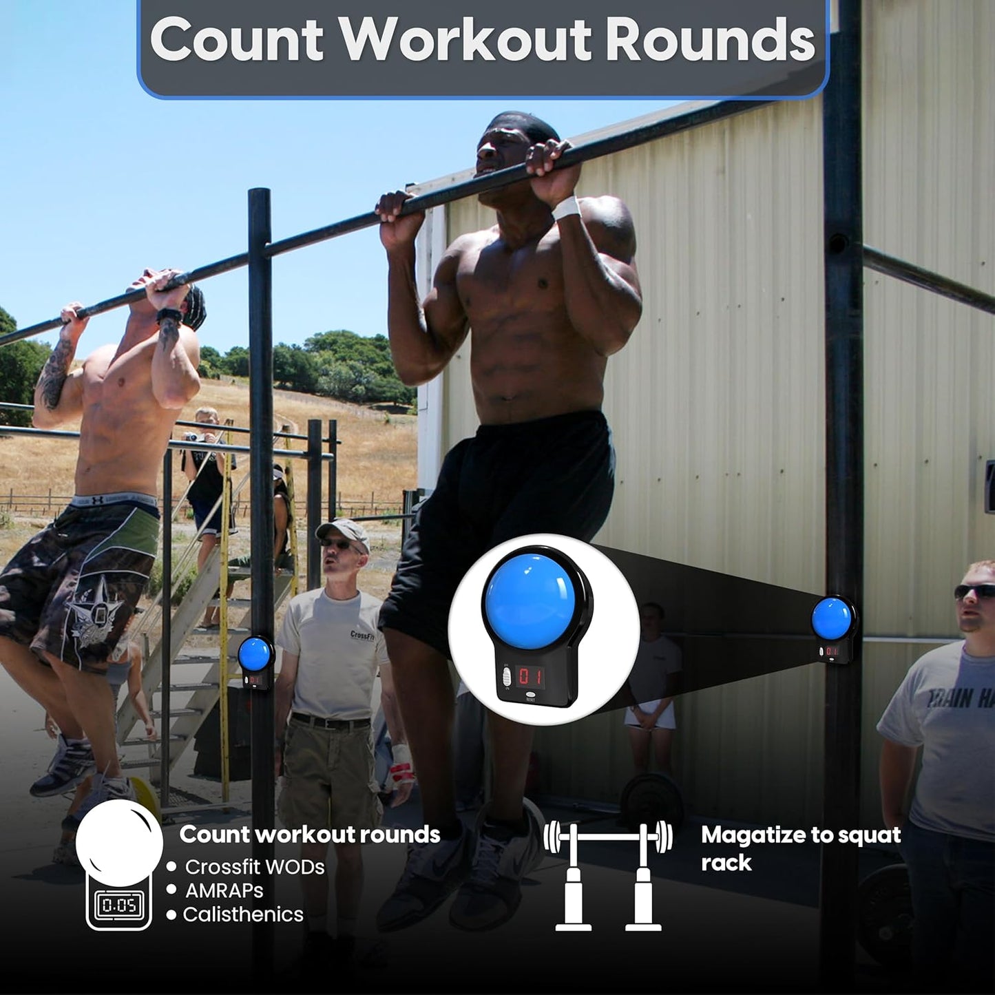 Digital Counter with Magnetic Back - Portable & Compact for Workouts, Golf, Laps | Quiet & Discreet Design