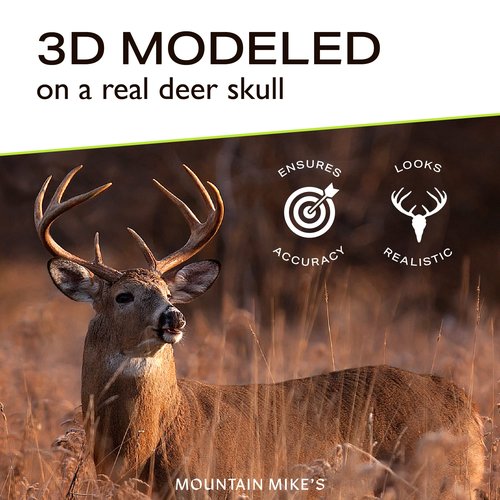 Mountain Mike’s Black Forest Universal Antler Mounting Kit - Plaque and 3D Skull Mount Kit - Compatible with Harvested and Shed Antlers - Rustic Home Decor - Great Outdoor Inspired (Natural Causes)