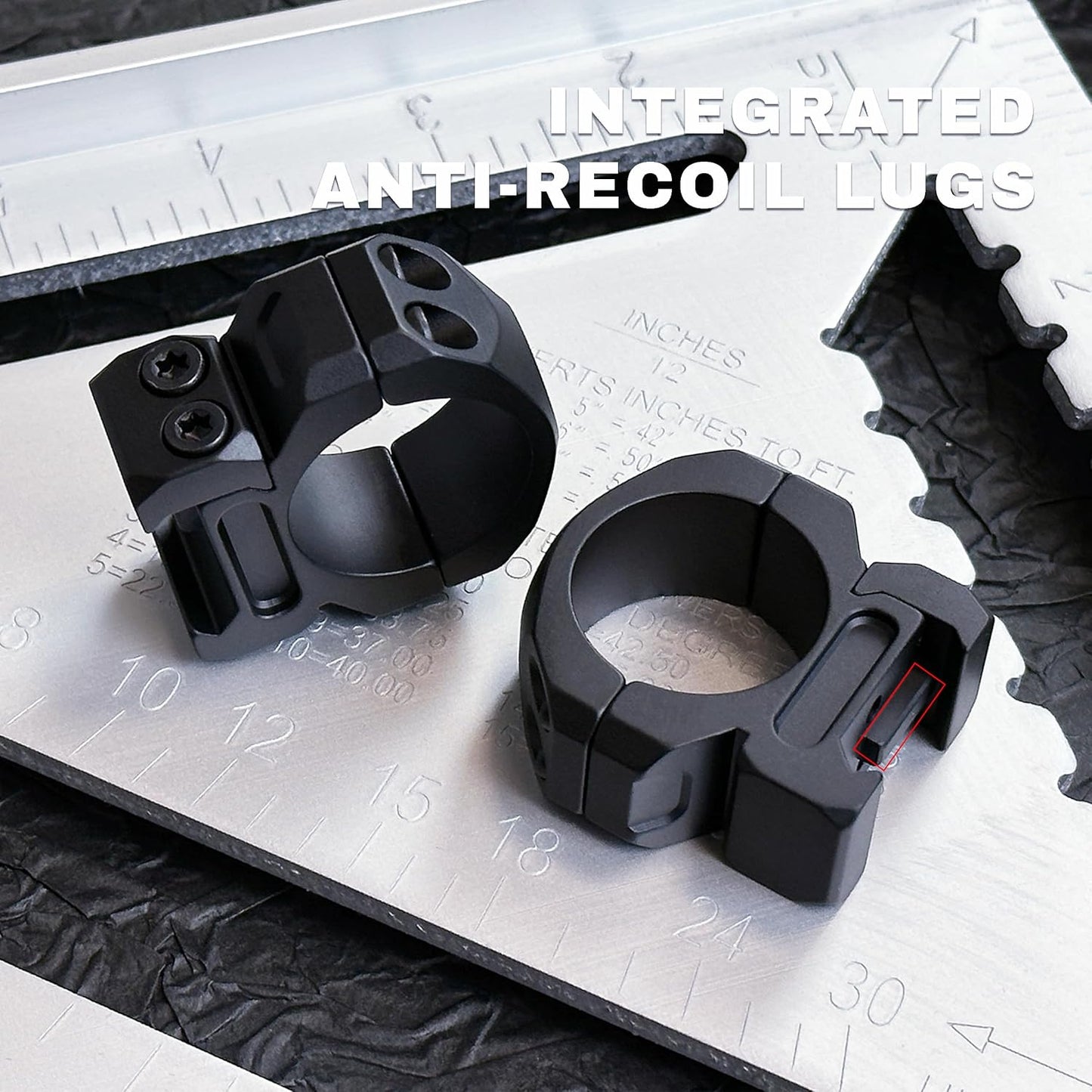 Triton Armada Tactical-Grade Scope Rings - 0.75" Center Height for Precision Shooting