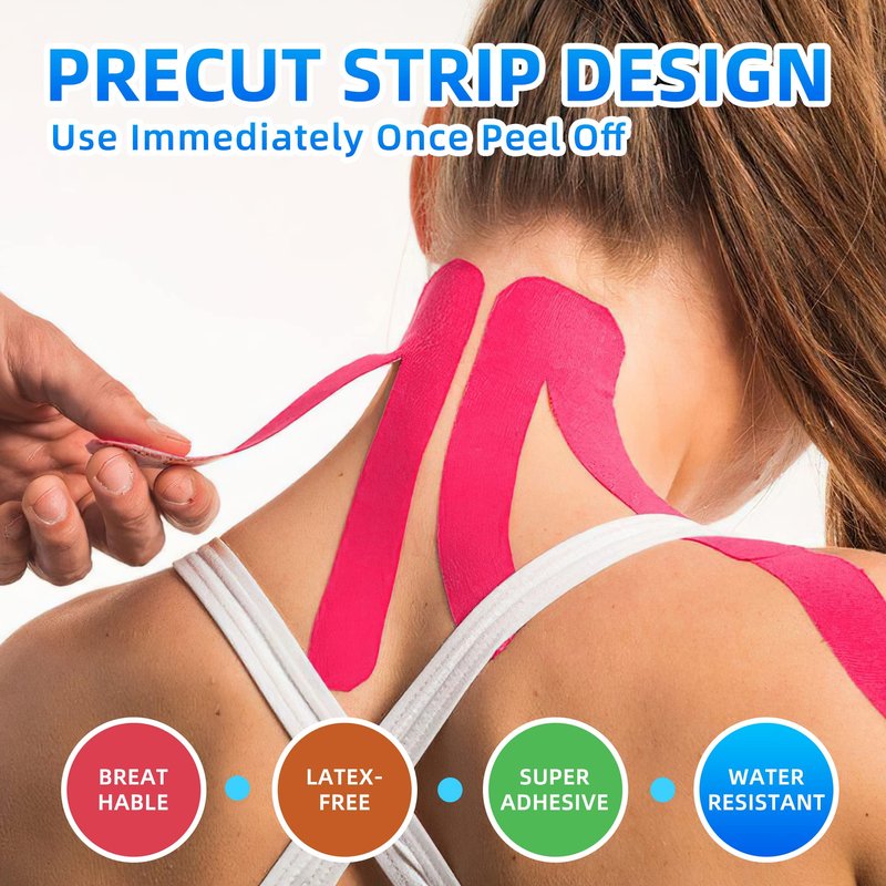 PHYTOP K Tape 12 Roll Pack Athletic Tape - Waterproof Precut Kinesiology Tape (10" Strips) for Knees Shoulders Ankles Elbows, Latex Free Breathable kinesiotape for Sports & Recovery (Mixed Colors)